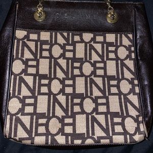 Vintage Celine Shoulder Logo Bag